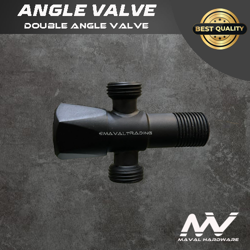 1/2" Black Color Water Angle Valve; Single and Two way; Hot and Cold water lines