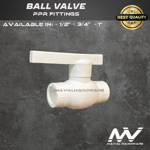 PPR Fittings Ball Valve 1/2", 3/4", 1"