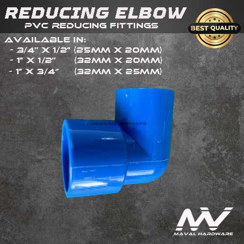 PVC Blue Fittings - Reduce Coupling, Reduce Tee, Reduce EIbow, Reduce Bushing; 3/4x1/2, 1x1/2, 1x3/4