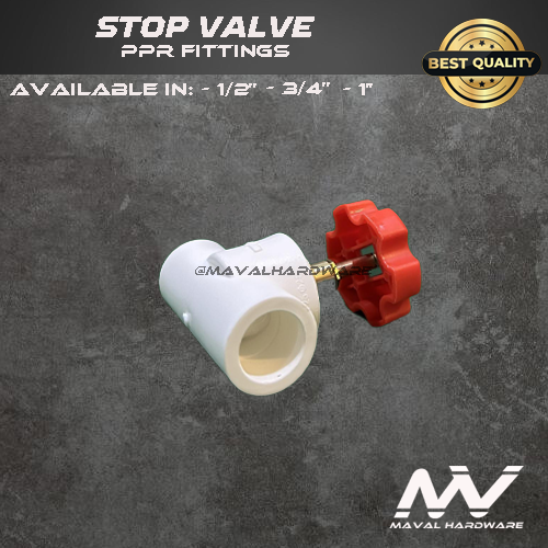 PPR Fittings Stop Valve 1/2" (20mm) , 3/4" (25mm) , 1" (32mm)