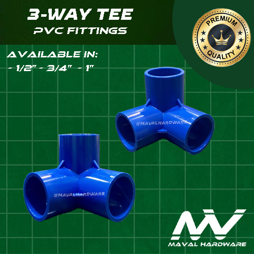 PVC Blue Fittings: 3-Way, 4-Way, 5-Way, 6-Way Tee; 1/2" (20mm) , 3/4" (25mm), 1" (32mm)