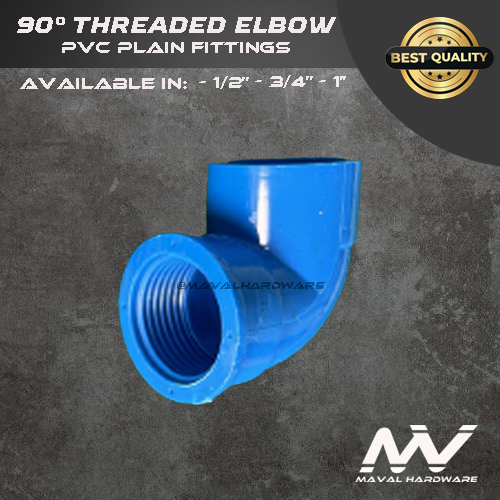PVC Blue Fittings - Coupling, Tee, EIbow, End Cap, Plug, Threaded PVC Blue Fittings 1/2", 3/4", 1"
