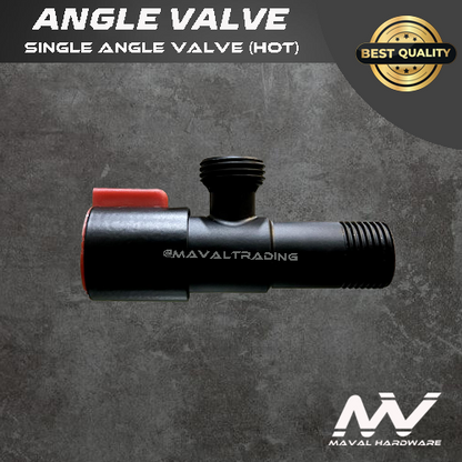 1/2" Black Color Water Angle Valve; Single and Two way; Hot and Cold water lines
