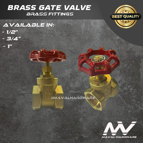 Brass Valves : Check Valves (Swing or Vertical);  Gate Valves; Ball Valves; 1/2", 3/4", 1