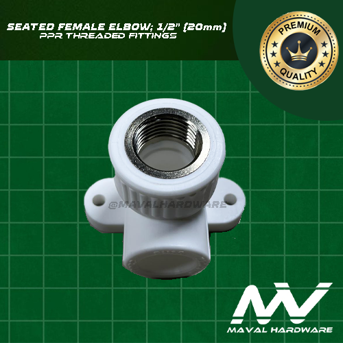 PPR Threaded Fittings : Seated Female Elbow; 1/2" (20mm)