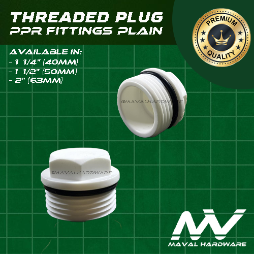 PPR Fittings Plain : Elbow / Coupling / Tee / End Cap / 1 1/4" (40mm); 1 1/2" (50mm); 2" (63mm)