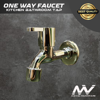 MV One / Two Way Bibcock Wall-Mounted Faucet with Escutcheon plate 1/2" (Wash Machine, Two-way)