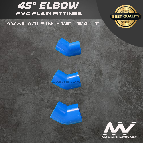 PVC Blue Fittings - Coupling, Tee, EIbow, End Cap, Plug, Threaded PVC Blue Fittings 1/2", 3/4", 1"