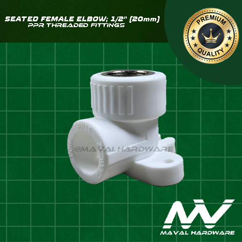 PPR Threaded Fittings : Seated Female Elbow; 1/2" (20mm)