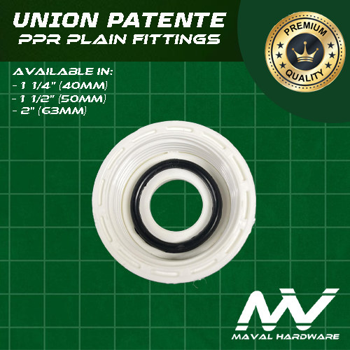 PPR Fittings : Union Patente 1 1/4" (40mm) , 1 1/2" (50mm) , 2" (63mm)