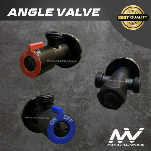 1/2" Black Color Water Angle Valve; Single and Two way; Hot and Cold water lines