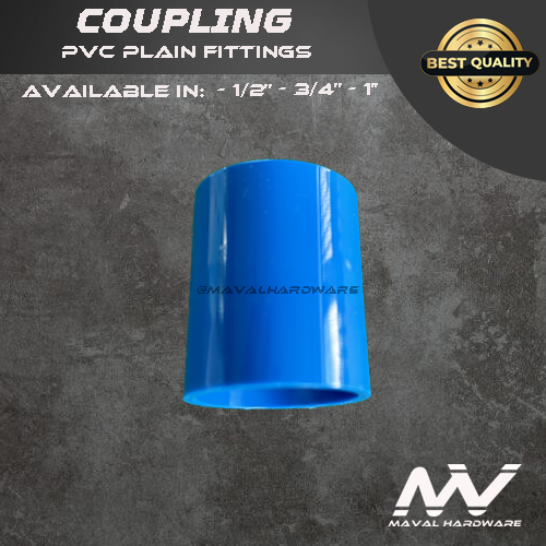 PVC Blue Fittings - Coupling, Tee, EIbow, End Cap, Plug, Threaded PVC Blue Fittings 1/2", 3/4", 1"