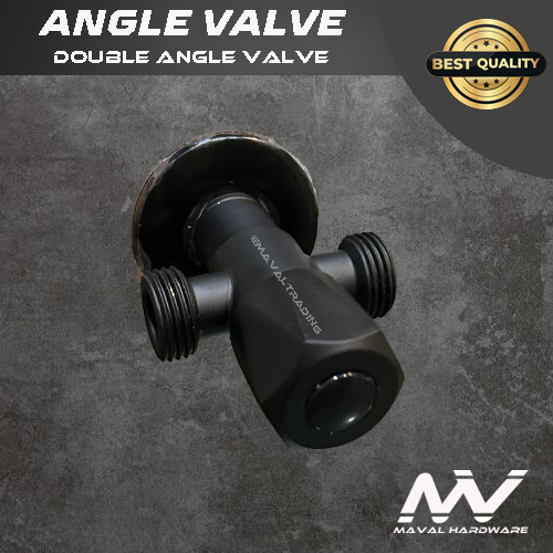1/2" Black Color Water Angle Valve; Single and Two way; Hot and Cold water lines