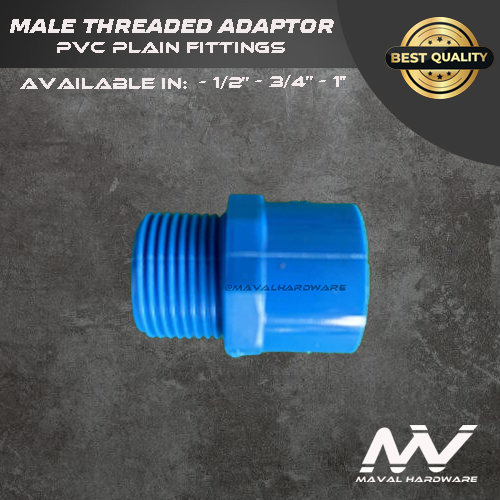 PVC Blue Fittings - Coupling, Tee, EIbow, End Cap, Plug, Threaded PVC Blue Fittings 1/2", 3/4", 1"