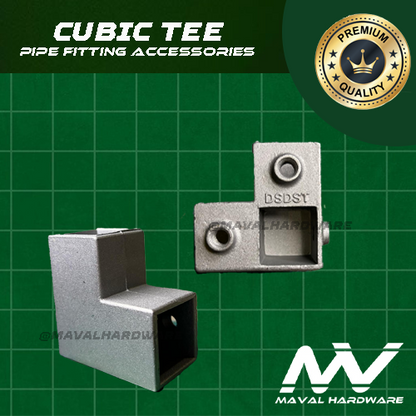 Aluminum Alloy Square Tube Pipe Connector Tube Pipe Fitting Accessories (25mm)