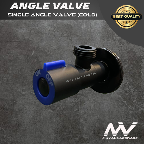 1/2" Black Color Water Angle Valve; Single and Two way; Hot and Cold water lines