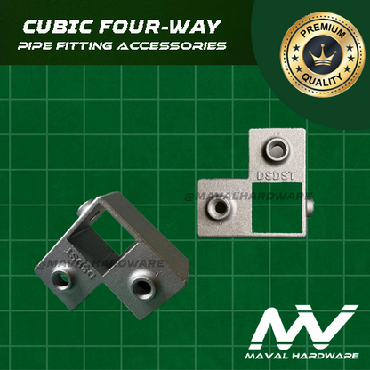 Aluminum Alloy Square Tube Pipe Connector Tube Pipe Fitting Accessories (25mm)