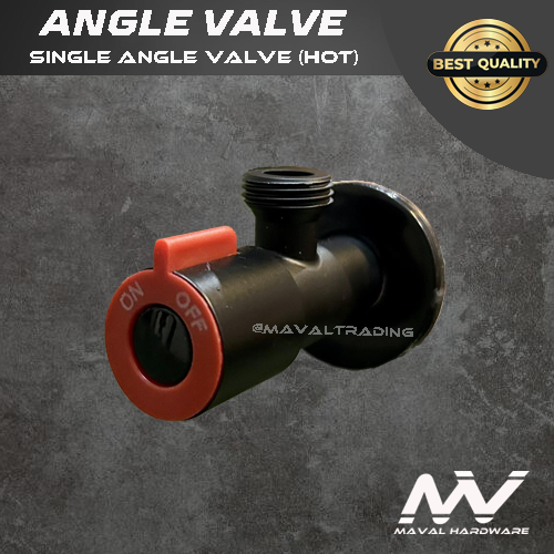 1/2" Black Color Water Angle Valve; Single and Two way; Hot and Cold water lines