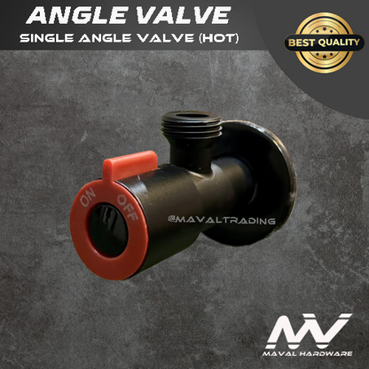 1/2" Black Color Water Angle Valve; Single and Two way; Hot and Cold water lines