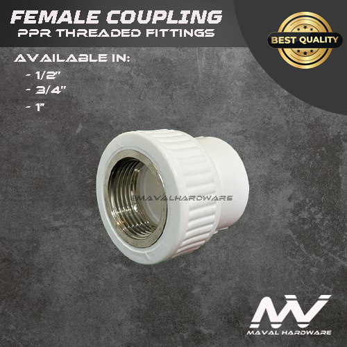 PPR Threaded Fittings: Male & Female Elbow / Male & Female Coupling / Male & Female Tee, 1/2'', 3/4'', 1''