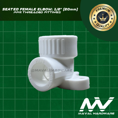 PPR Threaded Fittings : Seated Female Elbow; 1/2" (20mm)