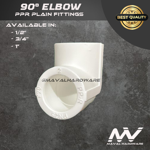 PPR Fittings Plain: ( 90°Elbow / Coupling / Tee / 45°Elbow / End Cap / Threaded Plug)