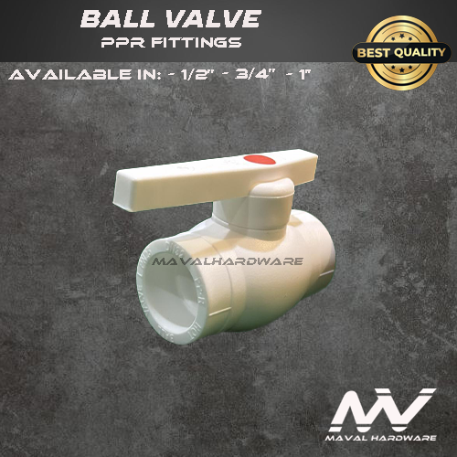 PPR Fittings Ball Valve 1/2", 3/4", 1"