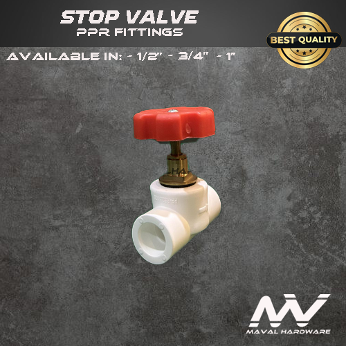 PPR Fittings Stop Valve 1/2" (20mm) , 3/4" (25mm) , 1" (32mm)