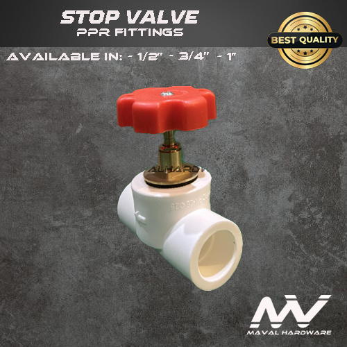 PPR Fittings Stop Valve 1/2" (20mm) , 3/4" (25mm) , 1" (32mm)