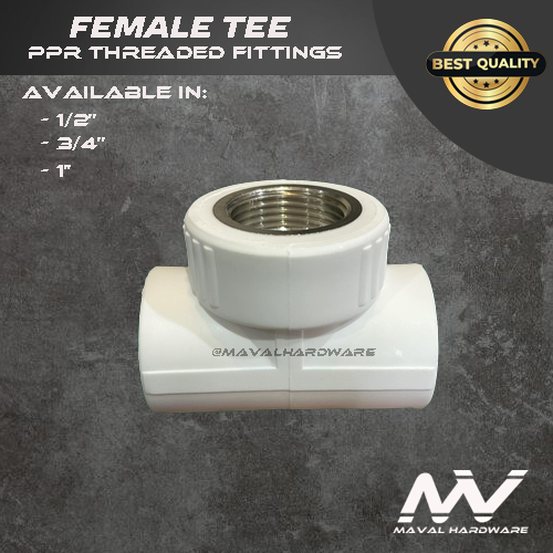 PPR Threaded Fittings: Male & Female Elbow / Male & Female Coupling / Male & Female Tee, 1/2'', 3/4'', 1''