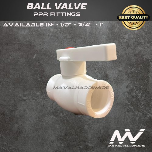 PPR Fittings Ball Valve 1/2", 3/4", 1"