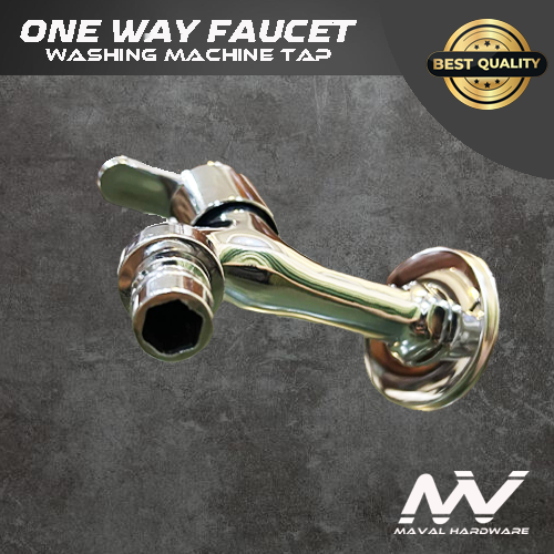 MV One / Two Way Bibcock Wall-Mounted Faucet with Escutcheon plate 1/2" (Wash Machine, Two-way)