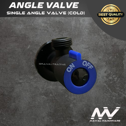 1/2" Black Color Water Angle Valve; Single and Two way; Hot and Cold water lines
