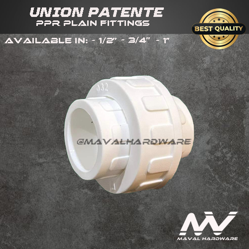 PPR Fittings Union Patente 1/2" (20mm) , 3/4" (25mm) , 1" (32mm)